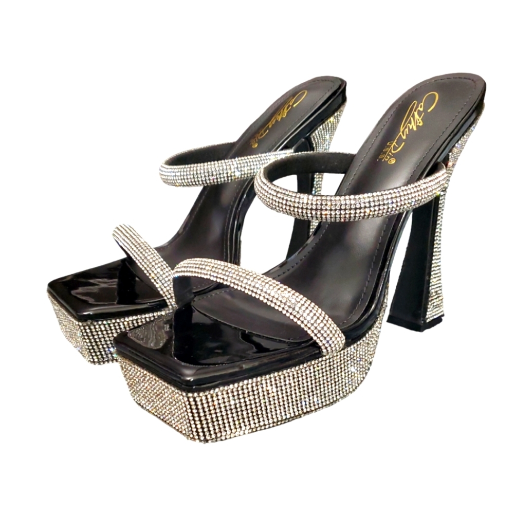 Cathy Din BLING Platform Heels